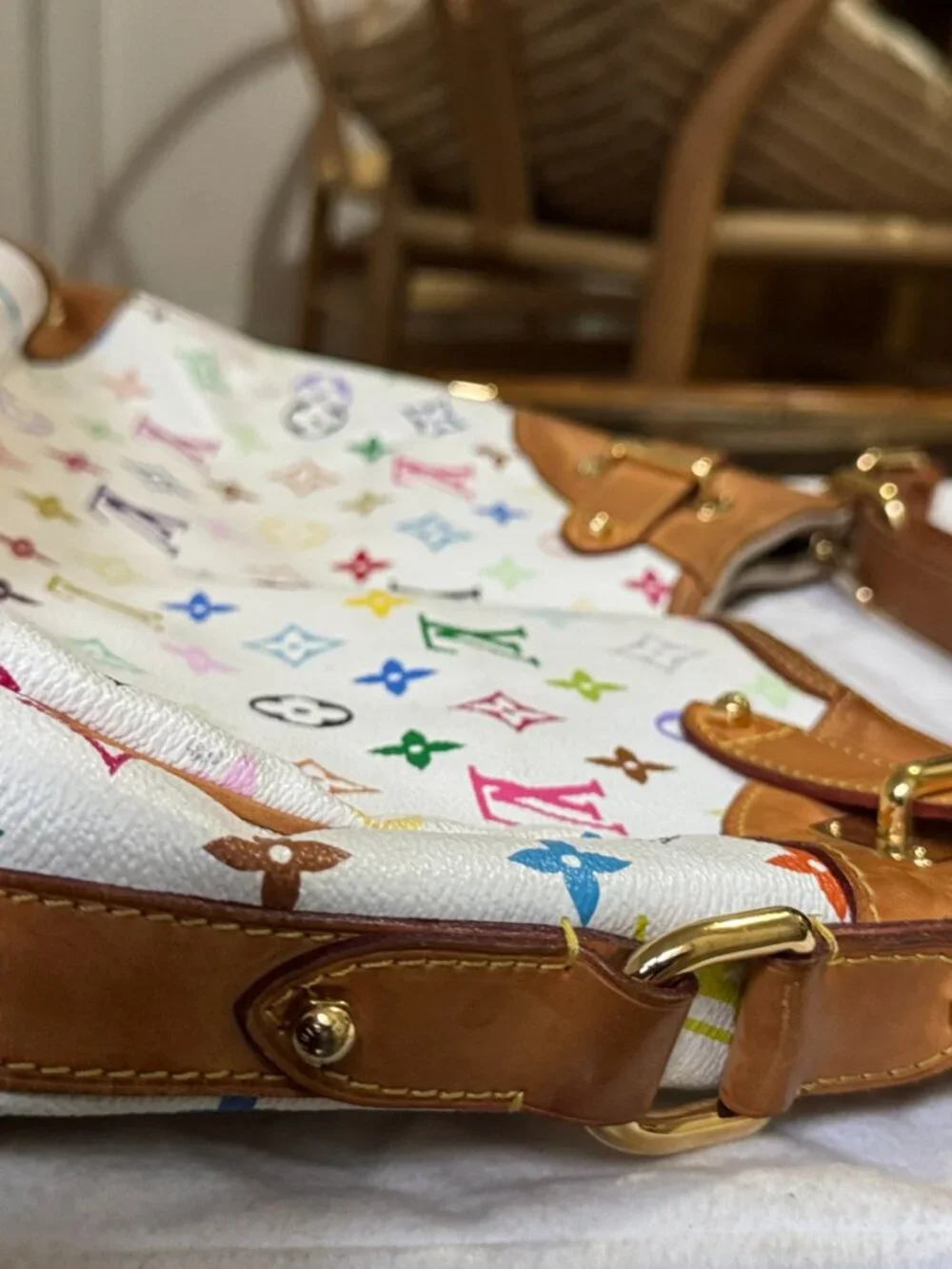 LOUIS VUITTON X MURAKAMI MULTICOLOR GRETA BAG ( 2008 Original)